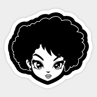 Cute Black Woman, Cute Black Girl Sticker